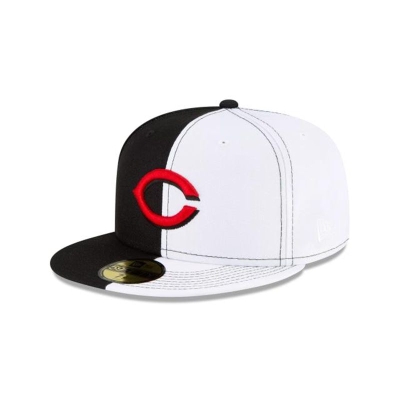 Cincinnati Reds Gorra | New Era MLB Split Crown 59fifty Fitted Cap Mexico - Negros